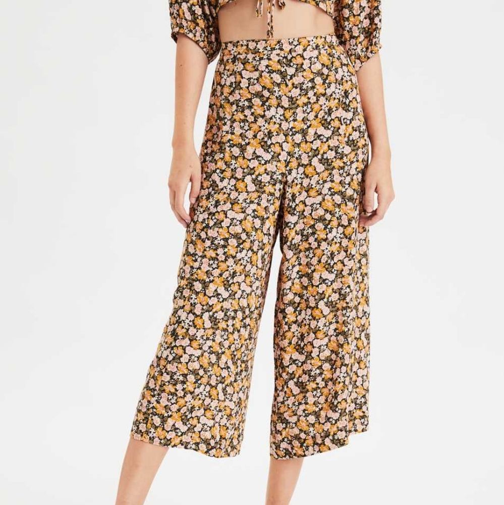 AE Floral Wide Leg Pants